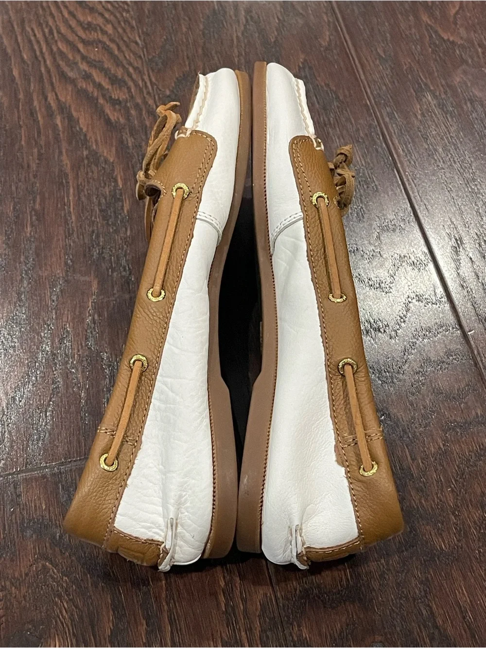 Sperry Top Sider Womens 7M Off White Tan Leather 000000000000
